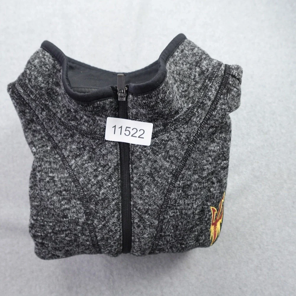 Arizona State Sun Devils ASU Pullover Mens 3XL Gray Heather Zip Sweater Antigua - Picture 16 of 16
